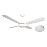 Ventilador De Techo Blanco Laqueado Con Plafon Led 18 W