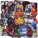 Star Wars 100 Calcomanias Stickers Pvc Contra Agua E Gratis