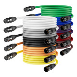 Cables Auxlink Xlr, Cable De Micrófono De 6 Pies, Paquete De