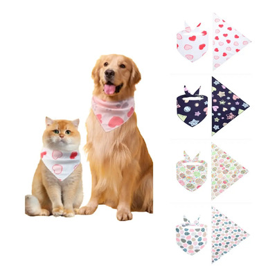 4pcs Collar Para Perro Gato Pañuelo Paliacate Varios Tamaños Multicolor Babero Talla Única