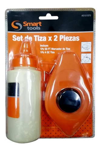 Tizador Caja Plastica 15mts Con Tiza (6101970), Smart Tools