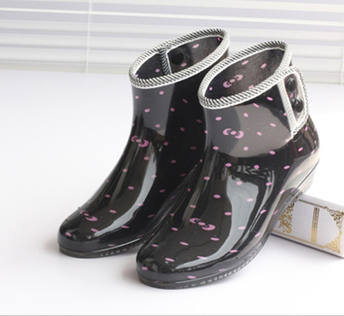 Botas Mujer Zapatos Lluvia Tubo Corto Rain Water Slip Resi