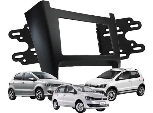 Marco Adaptador Vw Fox Suran Cross Doble Din Pantalla Negro