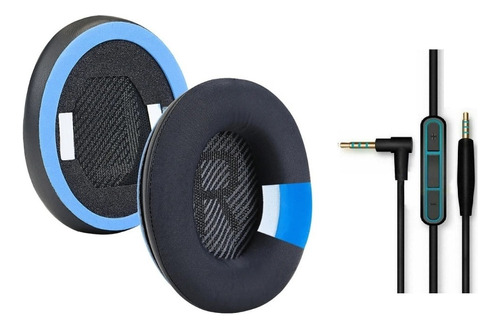  Almofada Gel + Cabo Para Fone Bose Qc25 Qc35 Nao Esquenta