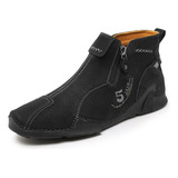 Zapatos Casuales De Cuero Para Hombre, Botas Cortas Clásicas