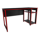 Mesa Escritorio Gamer Juvenil Computadora Moderno Rojo/negro