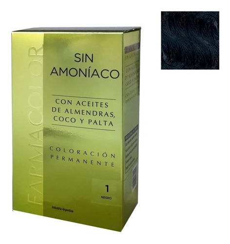  Farmacolor Tintura Kit Sin Amoníaco Los Números Tono 1 Negro