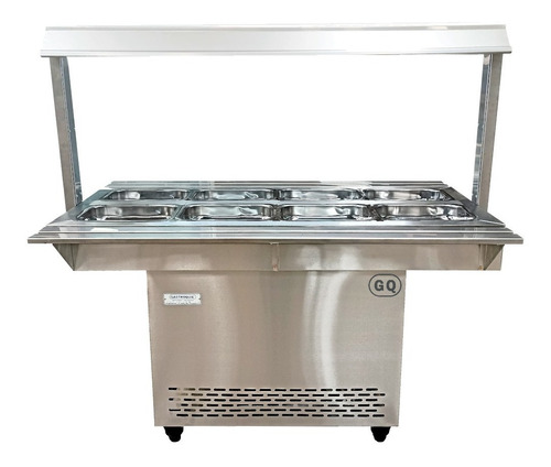 Salad Bar Gastroquil 8 Bandejas Con Deslizador Acero Inox