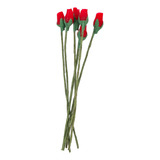 Mini Rose Buds Ornaments, 6 Peças De Simulação De Decoração