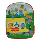 Mochila Fisher Price Jardin 12 PuLG Animales Transportes Ed Color Naranja 41211