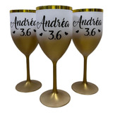 Kit 10 Taças De Vinho Degrade Jateada