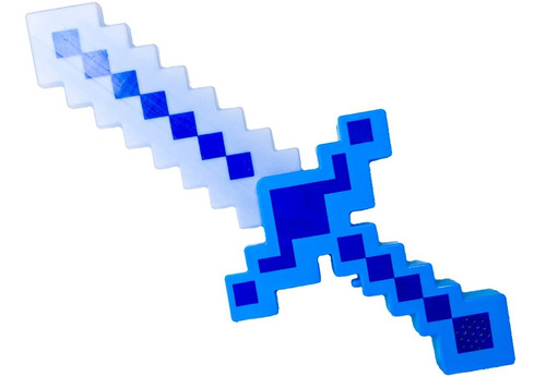 Espada De Diamante Grande Minecraft Juguete Con Luz Y Sonido