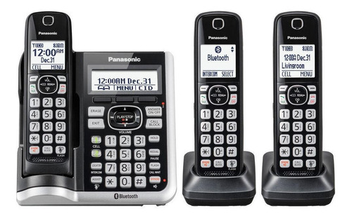 Teléfono Panasonic  Kx-tgf573s Inalámbrico Con Bluetooth - Color Negro