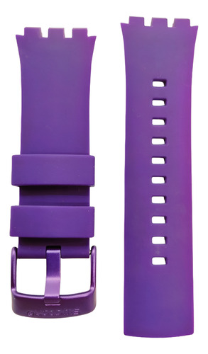 Correa Compatible Relojes Swatch Resina Morado 22.5mm 