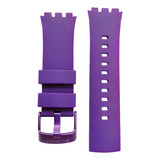 Correa Compatible Relojes Swatch Resina Morado 22.5mm 