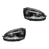 (2) Faros Delanteros Fondo Negro Tyc Bora Volkswagen 05-10