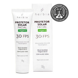 Protetor Solar Facial Vegano Natural 30 Fps P. Oleosa Herbia