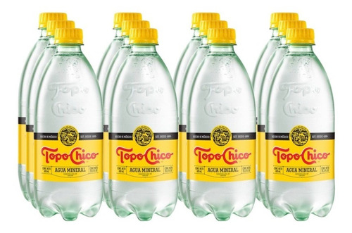 Agua Mineral Topo Chico 12 Pzas De 600 Ml 