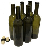 Botellas De Vino Vintage Con Corcho - 750ml, Pack 6