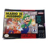 Fita/ Cartucho Super Nintendo Snes Mario Is Missing + Caixa