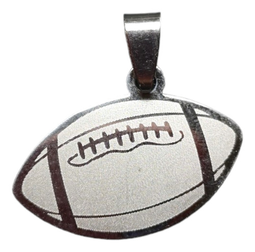 Dije Pelota Rugby Guinda Acero Quirurgico (sin Cadena)