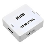 Mini Adaptador Conversor Hdmi P/ Vga Transmite Áudio E Vídeo
