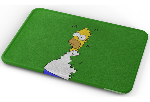 Tapete The Simpsons Homero Arbusto Baño Lavable 50x80cm