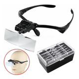 Lupa De Cabeça Profissional 2 Leds 5 Lentes Potente