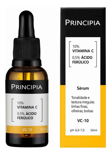 Sérum Vc-10 Vitamina C 10% +ácido Ferulico Principia De 30ml