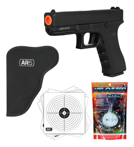 Pistola Airsoft Vigor Glockv20 Full Metal 6mm + Coldre +bbs