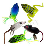 Kit De 5 Señuelos Ranas Ratas Ideal Pesca Tarariras Dorado