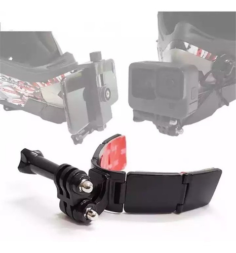 Soporte Frontal Y Adhesivo Casco Moto Cámaras, Gopro Y Otras