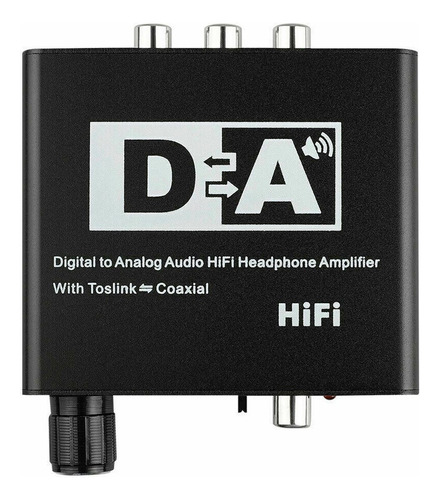 Audio Óptico Digital Coaxial A Analógico Rca De 192 Khz Hifi