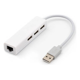 Adaptador Usb Ethernet Usb 2.0.1c/ma 3usb 2.0 + Hub Rj45