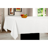 Mantel Rectangular Liso Antimancha 150x200cm Delfin Blanco