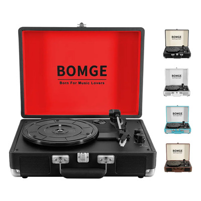 Tocadiscos Vintage Portatil Bluetooth Bvsc-550bt Negro | Envío gratis