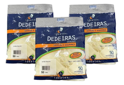 Dedeira De Látex Extra Fina Ideatex Nº4 - 150 Unidades