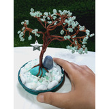 Bonsai Árvore Da Vida De Miçangas E Cobre E Pedra Feito Mão 