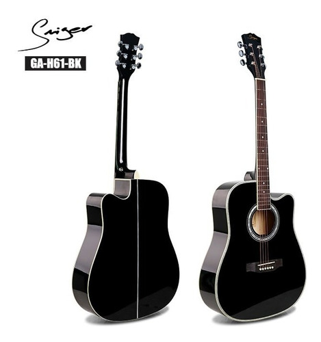 Guitarra Electroacústica Negra H61