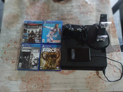 Play 4 Slim Con Joystick,disco De 1tb Y 11 Juegos