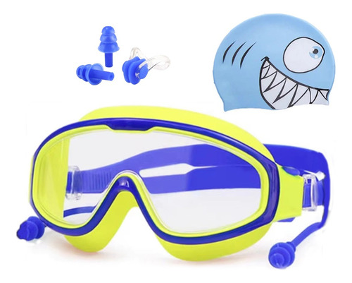 Gafas Goggles Natación Para Niños Antivaho Protección 4 En 1