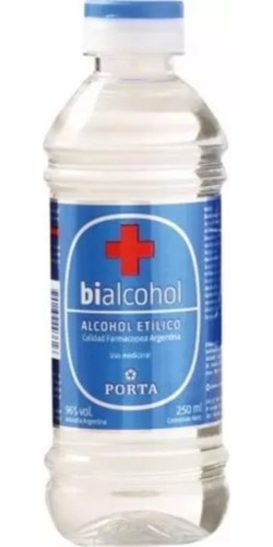 5un Alcohol Etílico Bialcohol 96% 250ml Etiqueta Azul