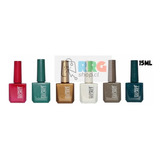 Pack X6 Pinturas De Uñas Permanentes Con Efecto Glitter