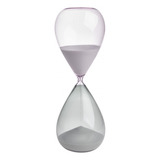 Temporizador, Reloj De Arena Rosa-gris Vidrio Decorativo