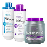 Semi Definitiva 3d Litro + Banho De Pérola Forever Liss 1kg