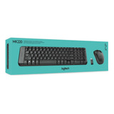 Kit Teclado + Mouse S/fio Mk 220 Logitech