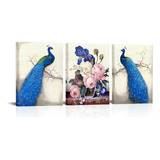 Peacock Canvas Art Prints, Pavo Real Lona Pared Arte Home Ca