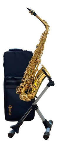 Saxofone Alto Em Eb - Laq. Dourado Quasar Qas100l