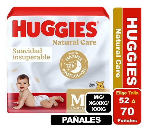 Pañales Huggies Natural Care Maleta Grande Elige Talla