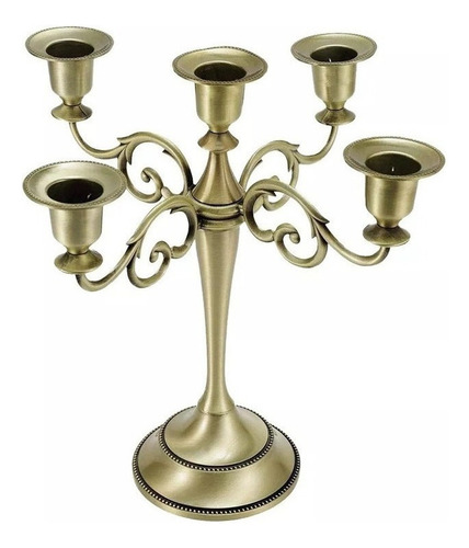 Candelabro Portavelas Metal 5 Brazos